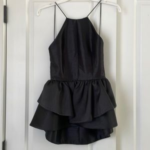 Dressy peplum top with spaghetti straps. Low back.